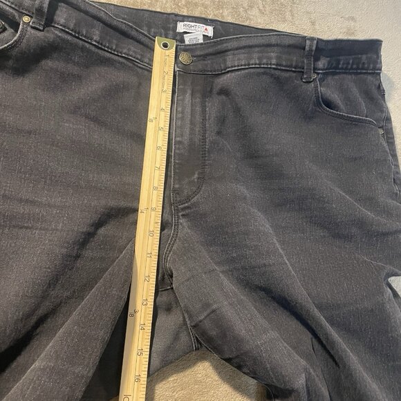 CATHERINES Jeans Womens 24WP Moderately Fit Curvy Charcoal Black Straight Leg - Picture 4 of 6